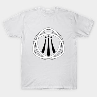 Awen Triquetra Black and White T-Shirt